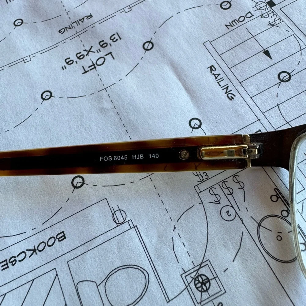 Fossil Semi-Rimless Eye‎ Glasses FOS6045 Matte Brown